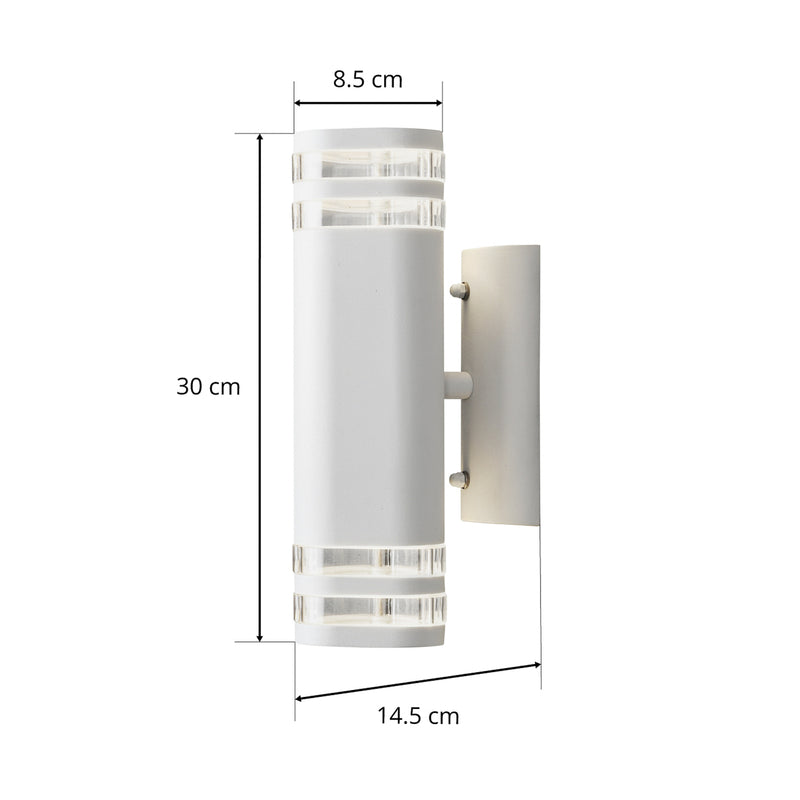 Konstsmide Außenwandleuchte Modena 2-flammig LED Wandleuchte Gartenlampe weiß - 7318307516258