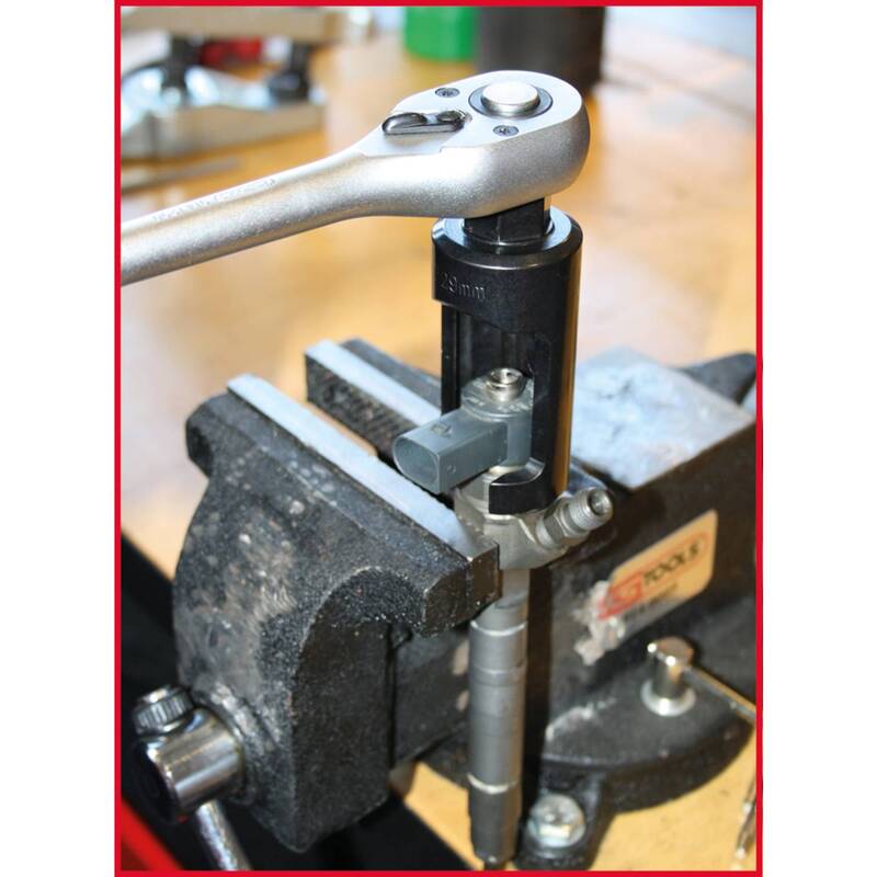 KS Tools Injektor-Stecknuss 1/2" 27mm Spezialwerkzeugstahl 100mm für Motoren - 4042146591192