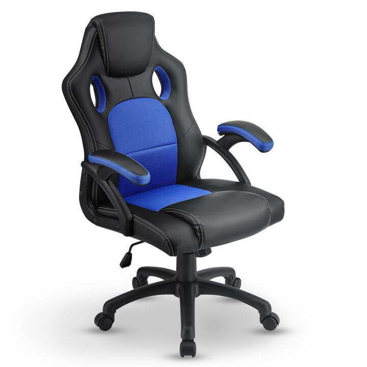 Racing Schreibtischstuhl Montreal ergonomisch mit verstellbarer Rückenlehne blau - 4260304763179
