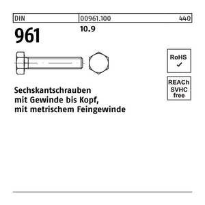 B-Ware Reyher Sechskantschraube M24 Stahl 10 Stück Außensechskant DIN 961 120mm 10.9