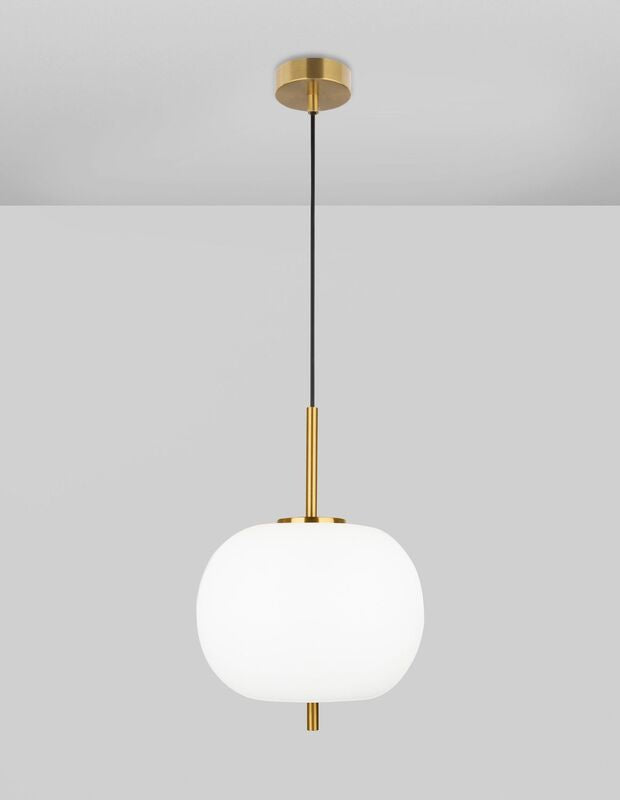 Nova Luce Pendelleuchte Hängeleuchte LATO E27 LED Gold Glas Metall dimmbar 30 cm - 5212017421135