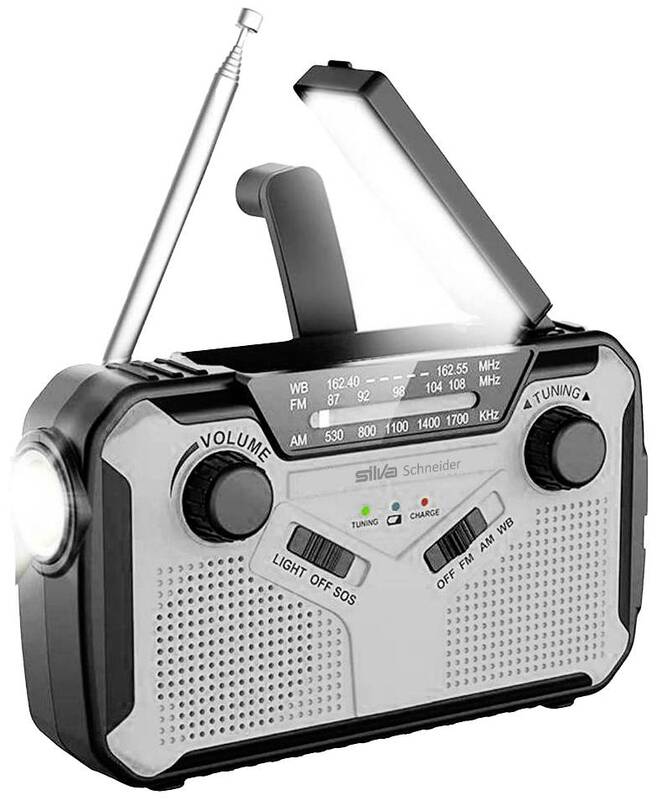 Silva Schneider SOS 112 Outdoorradio Notfallradio mit Akku Solarpanel Taschen... - 9004489430182