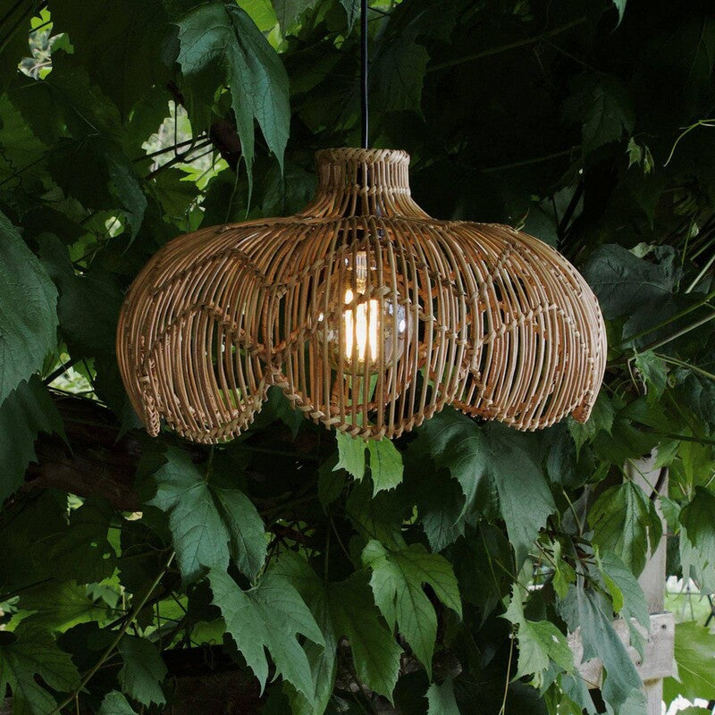 PR Home Lampada a Sospensione Da Esterno Belle, Rattan Naturale, Ø 43 Cm, Spina IP44 - 7330976147571
