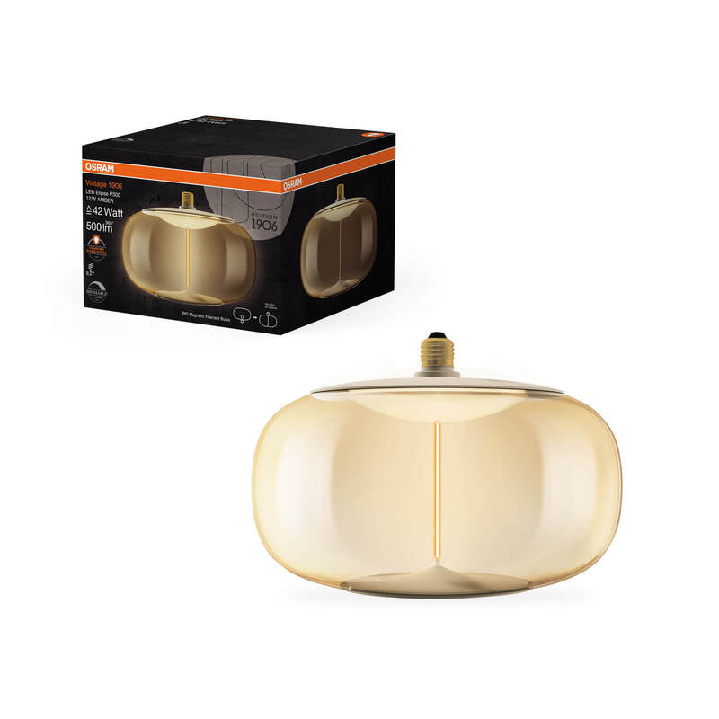 OSRAM LED Vintage Big Elipse E27 12W 818 Filament Amber Dimmable - 4058075836242