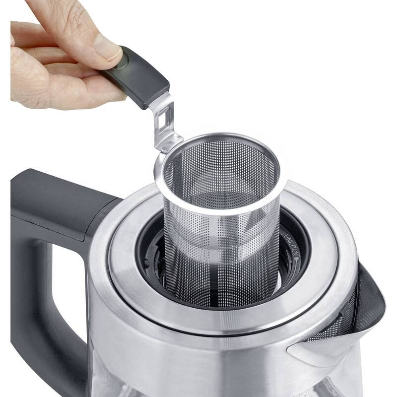Severin Teebereiter Glas Edelstahl 1l 2200W Timer Warmhaltefunktion Teekocher - 4008146030796