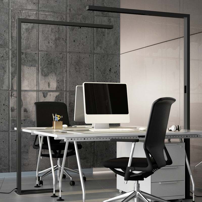 Arcchio LED-Büro-Stehlampe Jolinda schwarz 4000K mit Sensor und Touchdimmer - 4251911779189