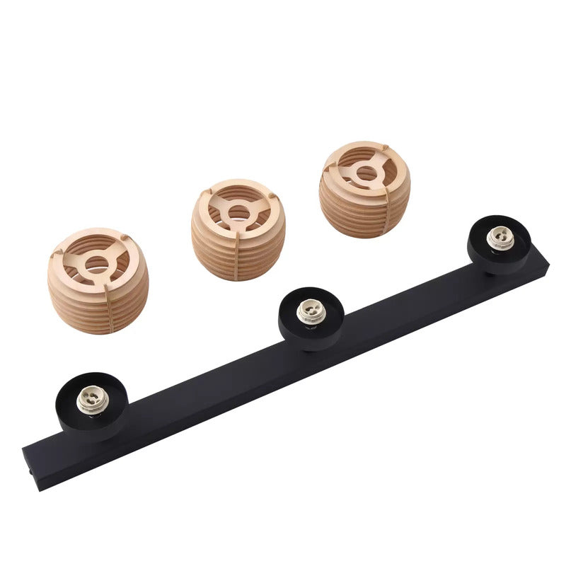 Lindby Deckenleuchte Ediz, 3-flammig GU10 Holz 73 cm lang Deckenlampe Lampe Spot - 4251911777338