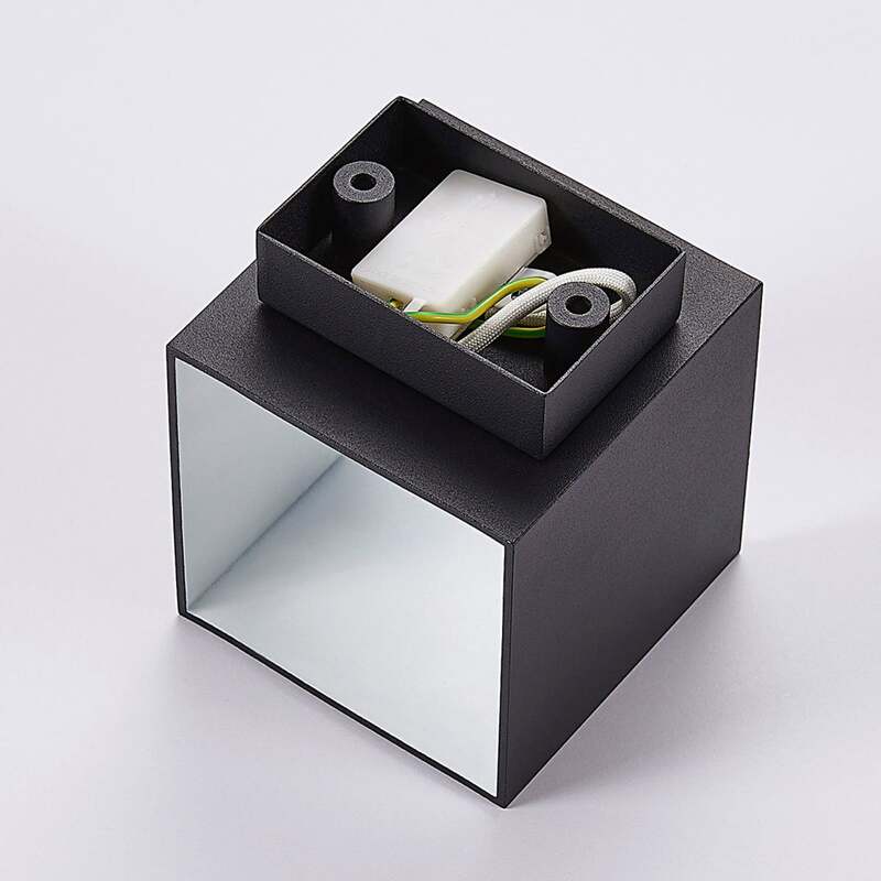 Arcchio Wandleuchte Zuzana LED Wandlampe dimmbar schwarz 10x10cm eckig IP20 - 4251096535884