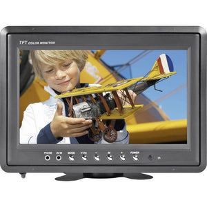 B-Ware Renkforce Auto LCD-Monitor 9 Zoll 22.9 cm Einbau Monitor mit Kopfhöreranschluss
