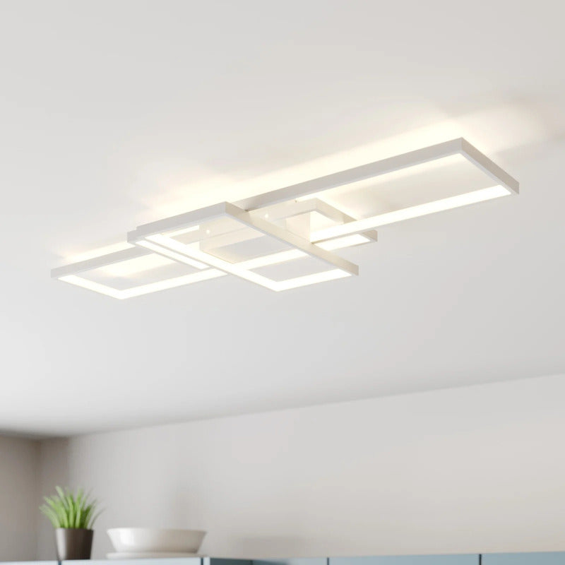 Lindby Deckenleuchte Decklampe LED Poppy Dimmfunktion Aluminium weiss warmwe28 - 4251096564396