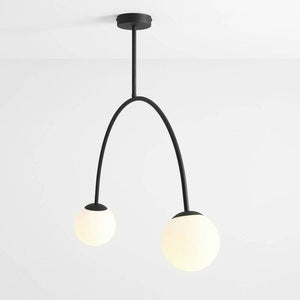 B-Ware ALDEX Deckenlampe Alison schwarz/weiß 2-flammig 84 cm Deckenleuchte Lampe Spot