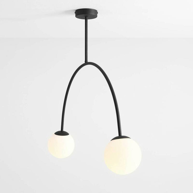ALDEX Deckenlampe Alison schwarz/weiß 2-flammig 84 cm Deckenleuchte Lampe Spot - 5904798655402