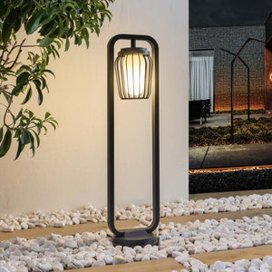 B-Ware Lucande Wegeleuchte Chandan LED Gartenleuchte dimmbar anthrazit 90cm Aluminium