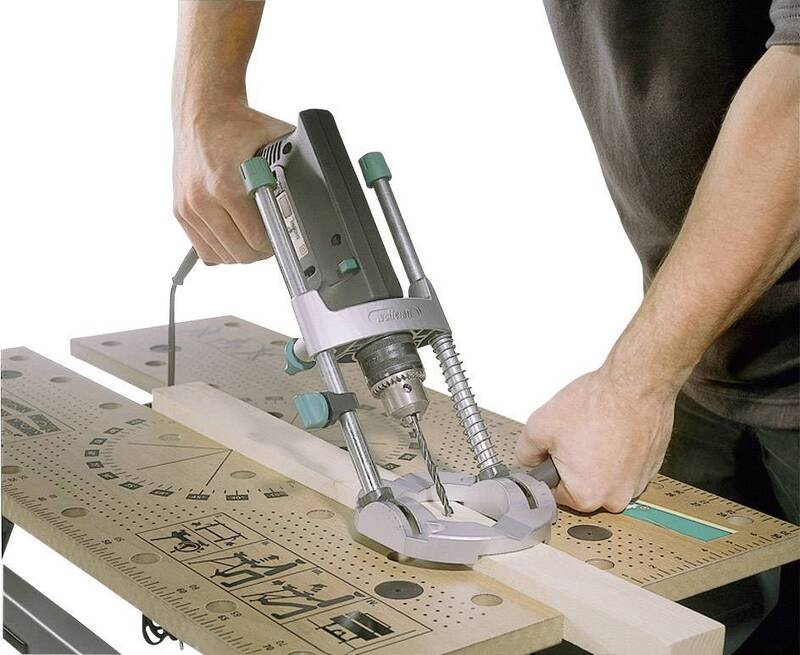 Wolfcraft Tecmobil Mobiler Bohrständer 265x150x295mm mit Zusatzhandgriff - 4006885452206