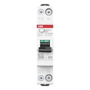 B-Ware ABB FI-Schutzschalter Leitungsschutzschalter 20A 0.03A 6kA C IP20 für Haushalt
