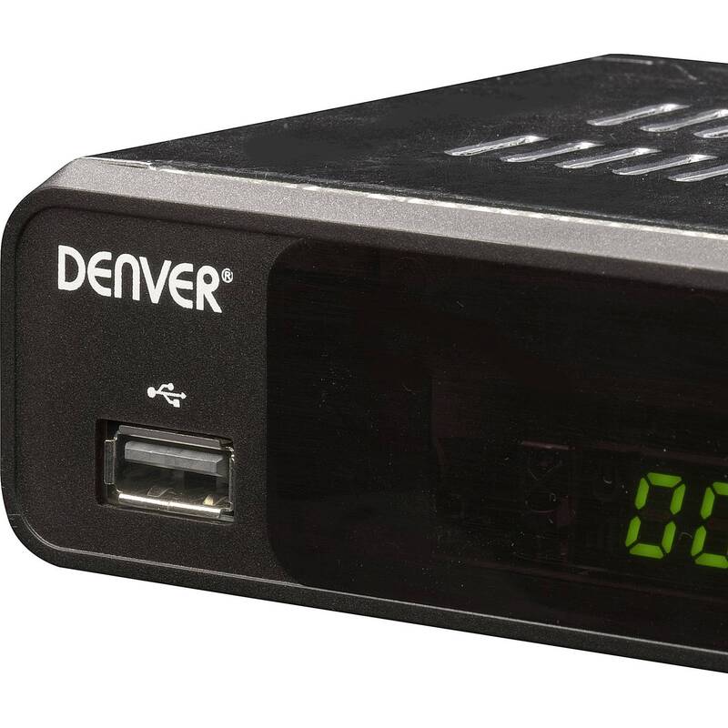 Denver DVBS-206HD HD SAT Receiver Front USB Empfang TV Multimedia Fernbedienung - 5706751051180