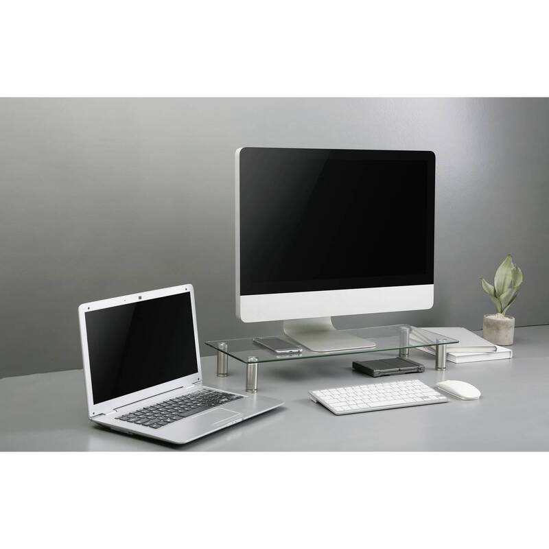 SpeaKa Professional Monitor-Erhöhung höhenverstellbar transparent 75-90mm 20kg - 4064161041346