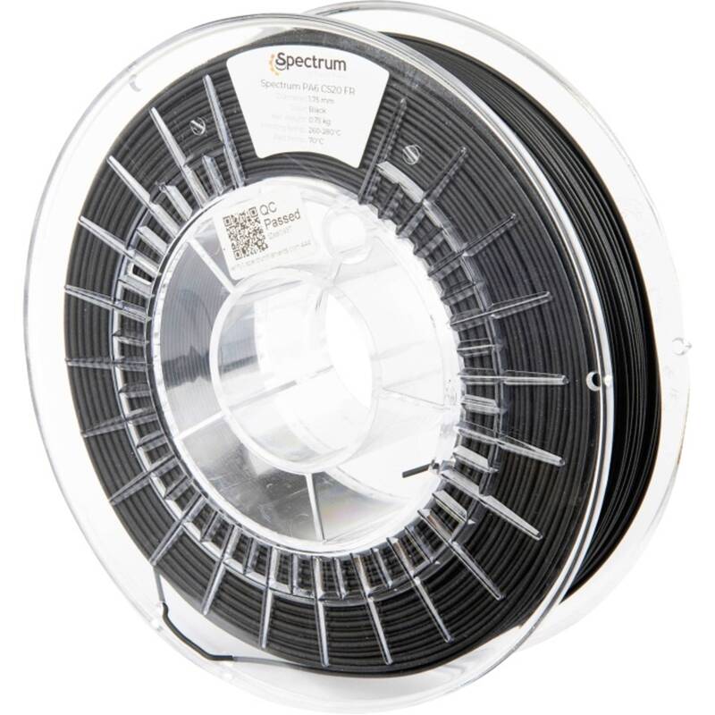 Spectrum Filaments Druckmaterial Filament PA6 Polyamid 1,75mm Schwarz 750 g121 - 5903175653222