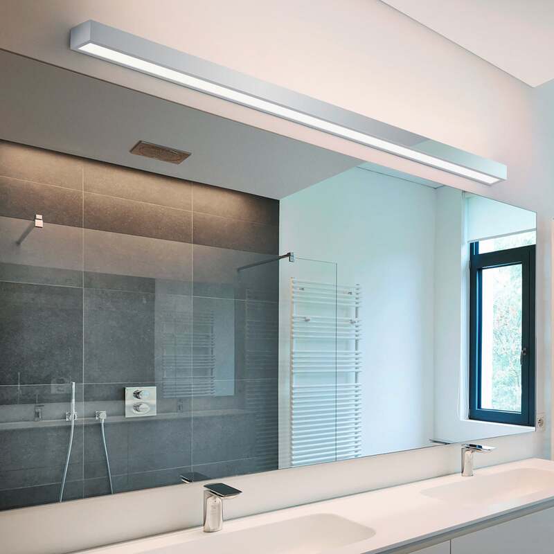Helestra LED Spiegelleuchte Theia Wandleuchte Lampe chrom 120cm IP44 30W - 4022671104807