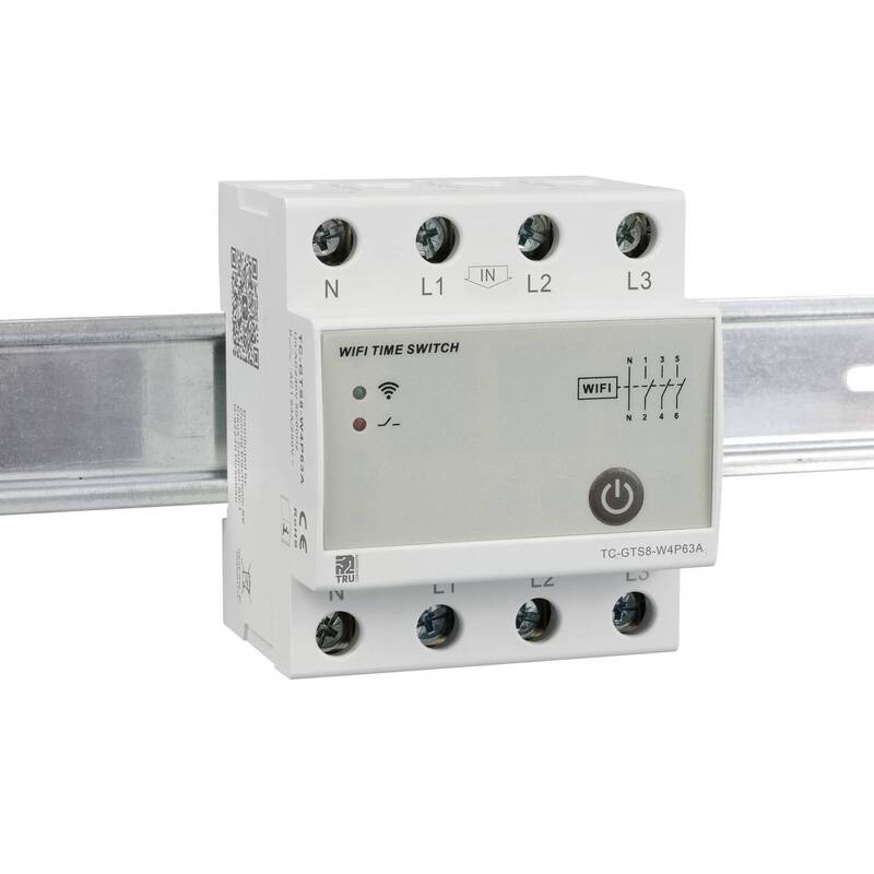WLAN-Schalter TC-GTS8-W4P63A 230V 63A Tuya Smart App Steuerung 1 Stück - 4064161322117