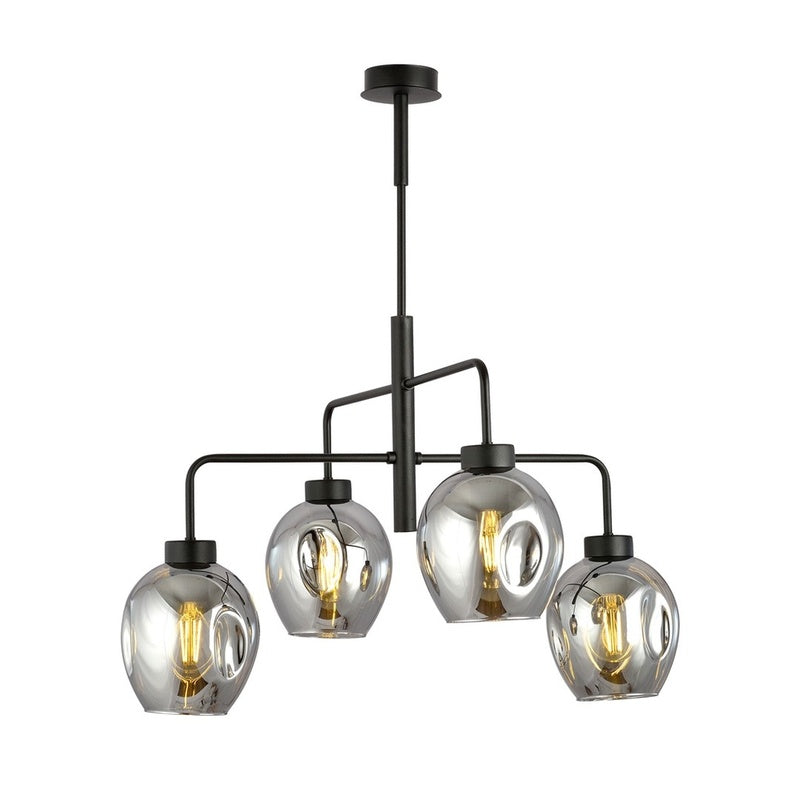 emibig Hängeleuchte Lukka LED Pendelleuchte Lampe 4-flammig schwarz graphit - 5901738923072
