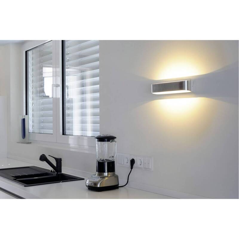 SLV LED-Wandleuchte Wandlampe Licht ASSO 300 5W Aluminium Weiß Warmweiß 3000K - 4024163142243
