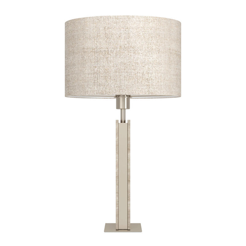 Eglo BELESAR Satin Nickel Stone & Steel Table Lamp - 9008606305995