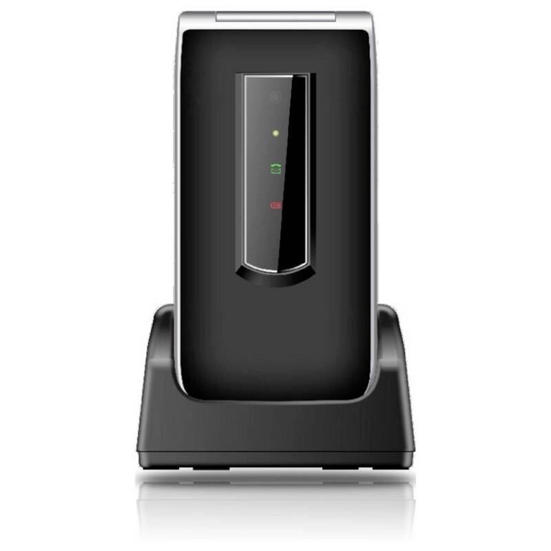 Beafon Senioren-Klapp-Handy SL495 mit SOS Taste und Ladestation schwarz silber - 9120124824182