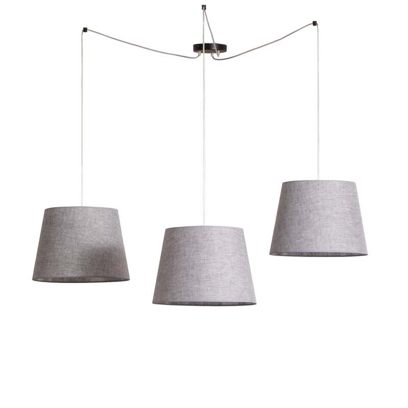 Pendellampe Ascot grau Hängelampe LED dimmbar 3-flammig Pendelleuchte Leuchte - 5907106011044