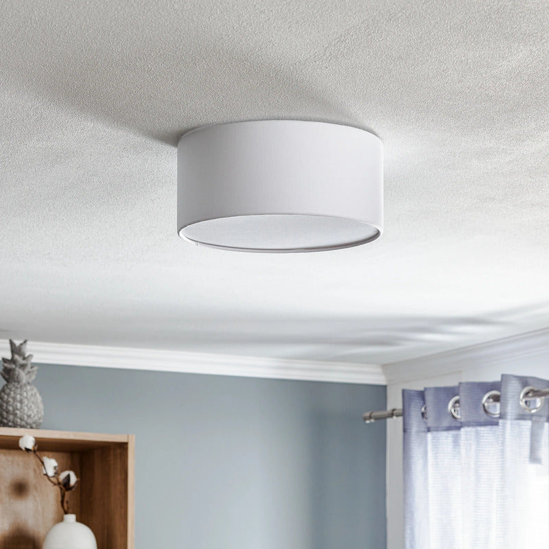 TK Lighting Deckenleuchte Lampe Rondo Weiß Metall Textil Wohnzimmer Esszimmer - 90502889050288