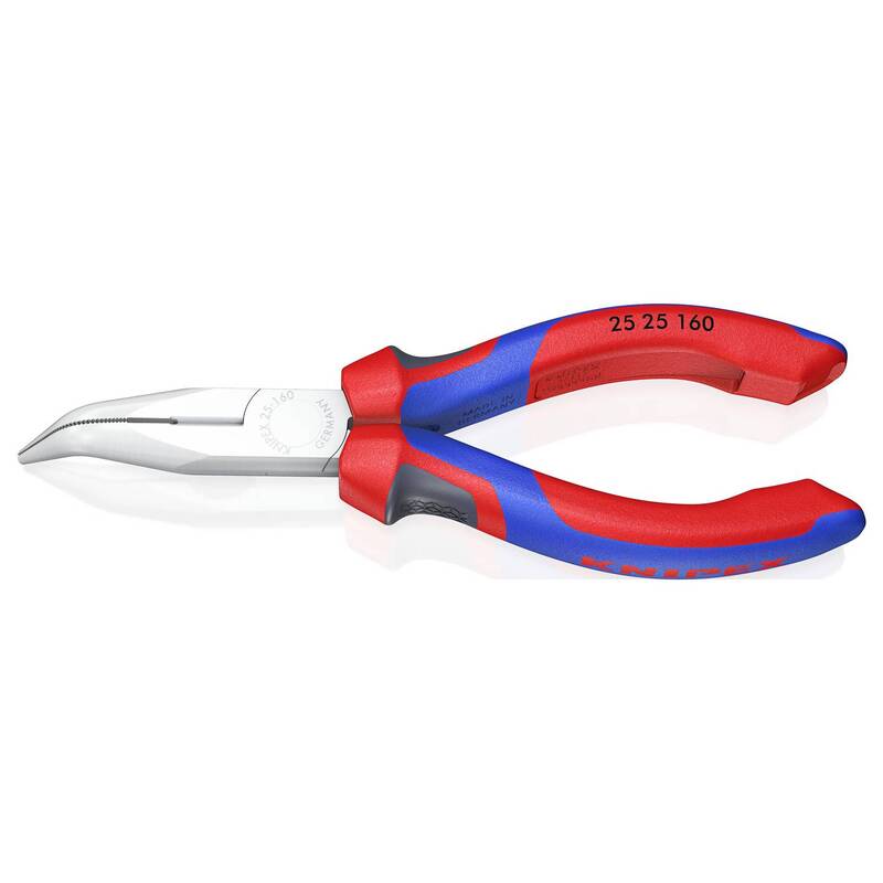 Knipex Flachrundzange Elektrotechnik 25 25 160 Chrom-Vanadium Stahl 40° Zange - 4003773016007