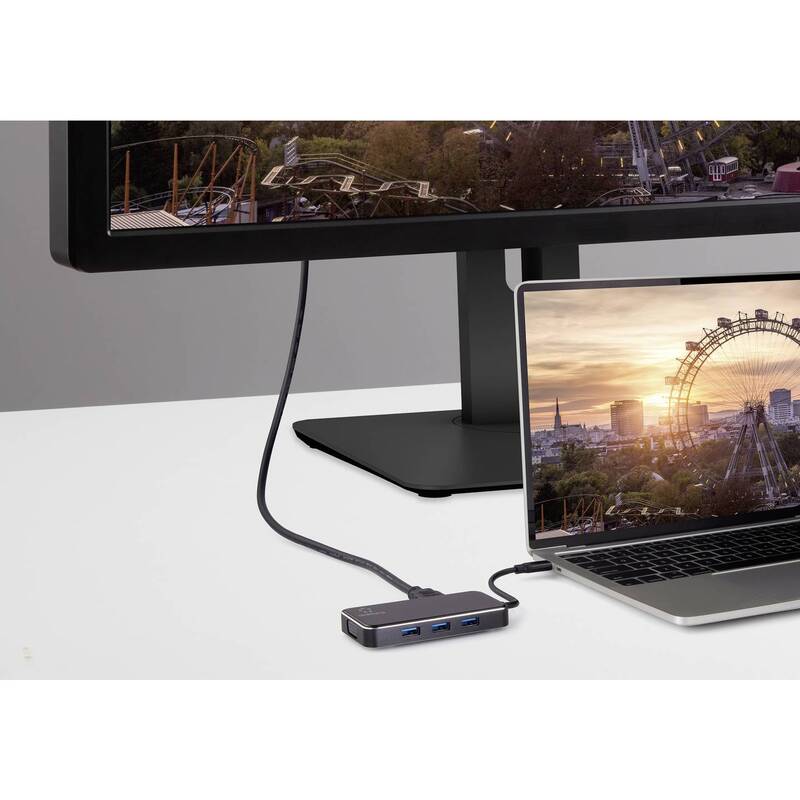 Renkforce USB-C Dockingstation RF-HUB-230 6 Port HDMI Power Delivery schwarz - 4064161157450