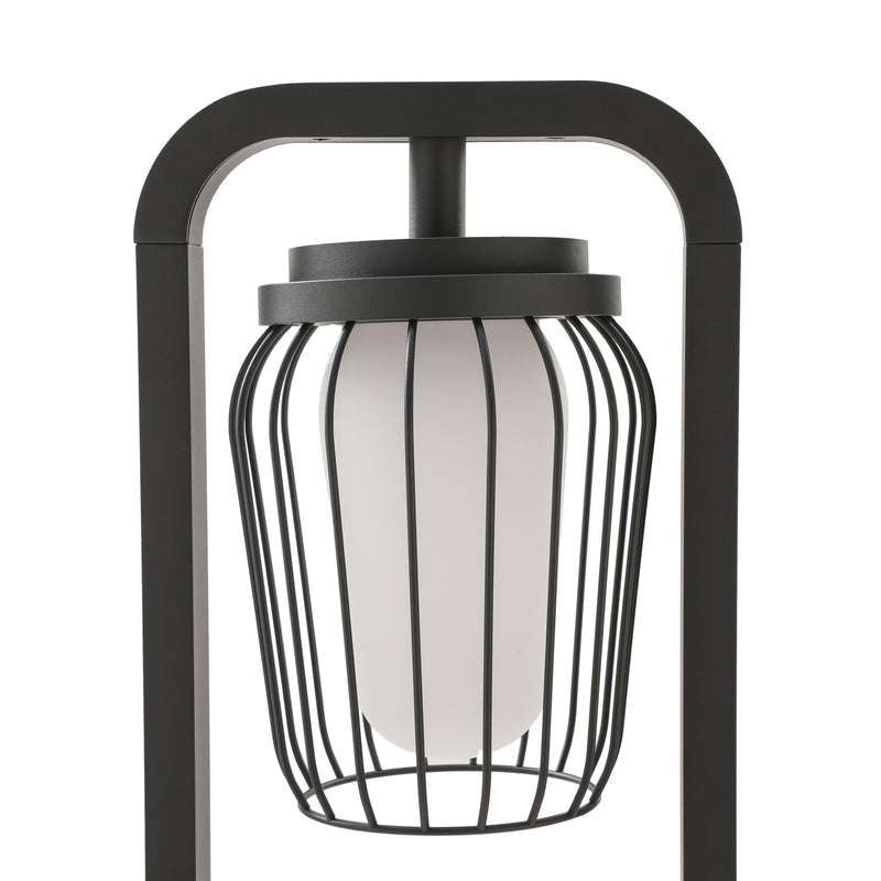 Lucande Wegeleuchte Chandan LED Gartenleuchte dimmbar anthrazit 90cm Aluminium - 4251911764338