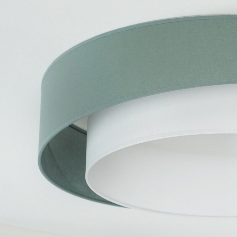Luneta Deckenleuchte Lampe LED Textil grün weiß Fernbedienung dimmbar 60 cm62 - 5905317606431