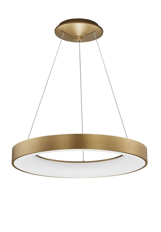 Nova Luce Pendelleuchte Hängeleuchte LED RANDO THIN Gold Warmweiß dimmbar 60 cm - 5212017420237