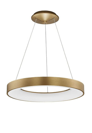 B-Ware Nova Luce Pendelleuchte Hängeleuchte LED RANDO THIN Gold Warmweiß dimmbar 60 cm