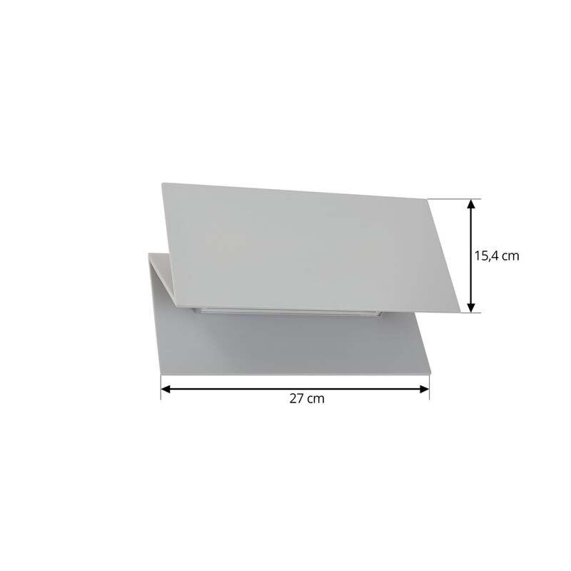 Lucande LED-Außenwandleuchte Meja grau 27cm IP54 Aluminium 13W 1600lm - 4251911798449