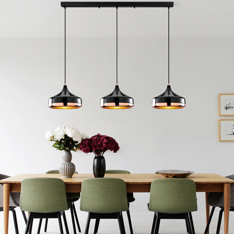 Opviq Hängeleuchte Yildo 146 cm schwarz/kupfer 3-flammig dimmbar E27 - 10044634