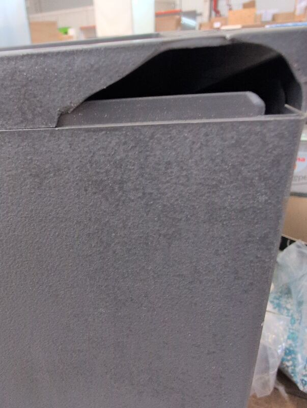 Deroma Pflanzkübel Cubo Millennium Anthrazit UV-beständig mit Rollen 49x49x49cm - 0191942097354