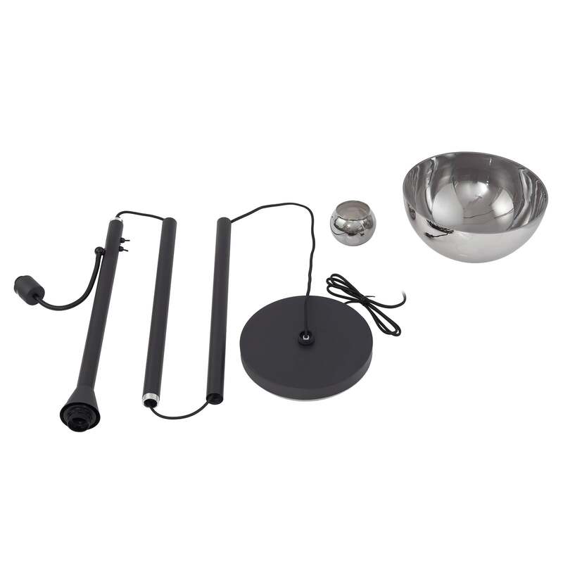 Lindby Stehleuchte Nehemia Lampe Leselampe Designer Leuchte schwarz 185cm - 4251911793345
