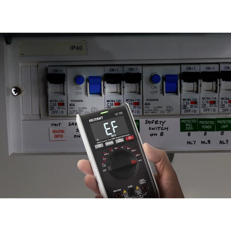 VOLTCRAFT VC191 Hand-Multimeter Messgerät Spannungsprüfer digital CAT III 600 V - 4064161193342