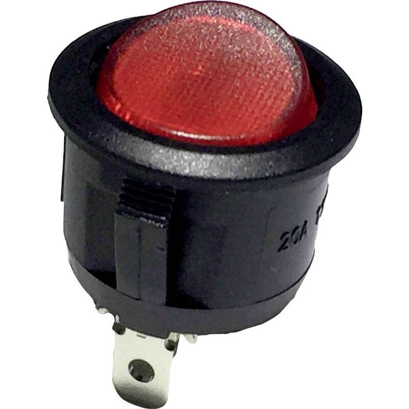 TRU COMPONENTS Wippschalter Kippschalter LED rot 1 x Aus Ein rasten 90 STÜCK - 4064161297422