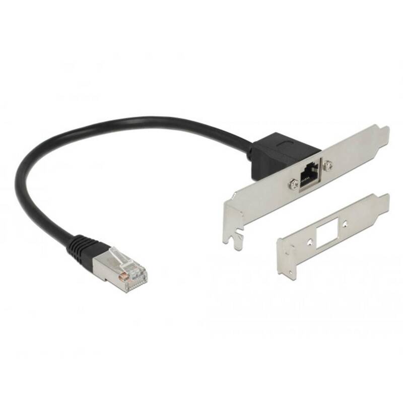 Delock RJ45 Patchkabel CAT 5e F/UTP 0,30m ungeschirmt Netzwerk Kabel schwarz 1St - 4043619858033