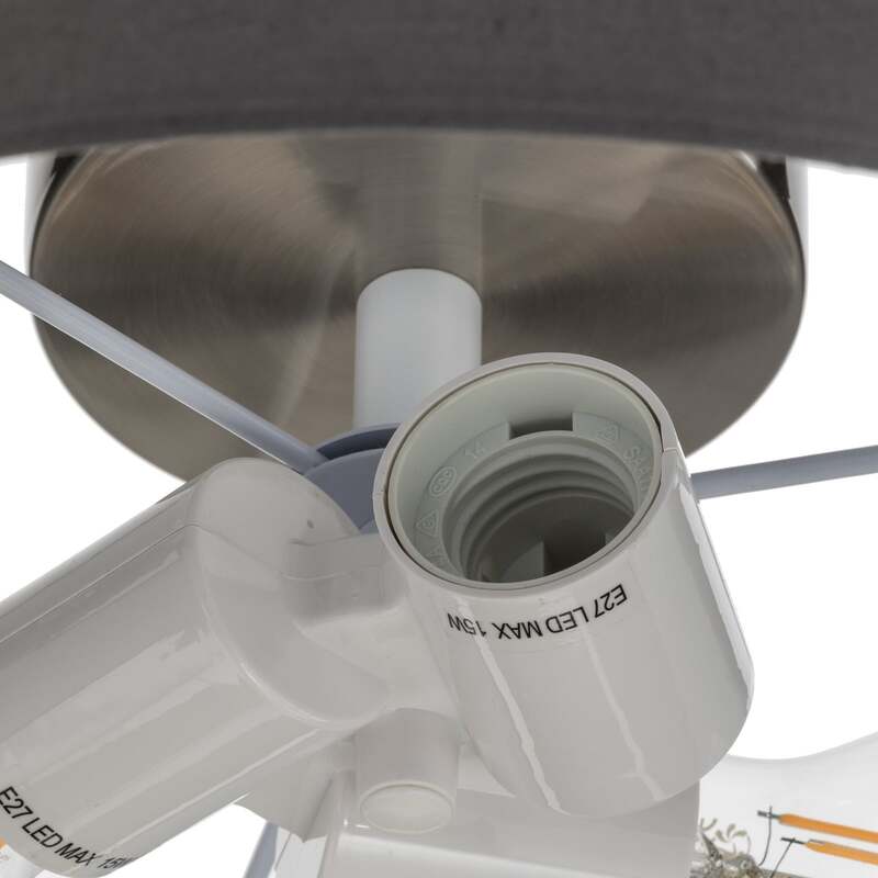 Lindby Deckenlampe Sebatin Lampe Leuchte E27 LED Ø40cm grau SIEHE TEXT/FOTO - 4251096503128