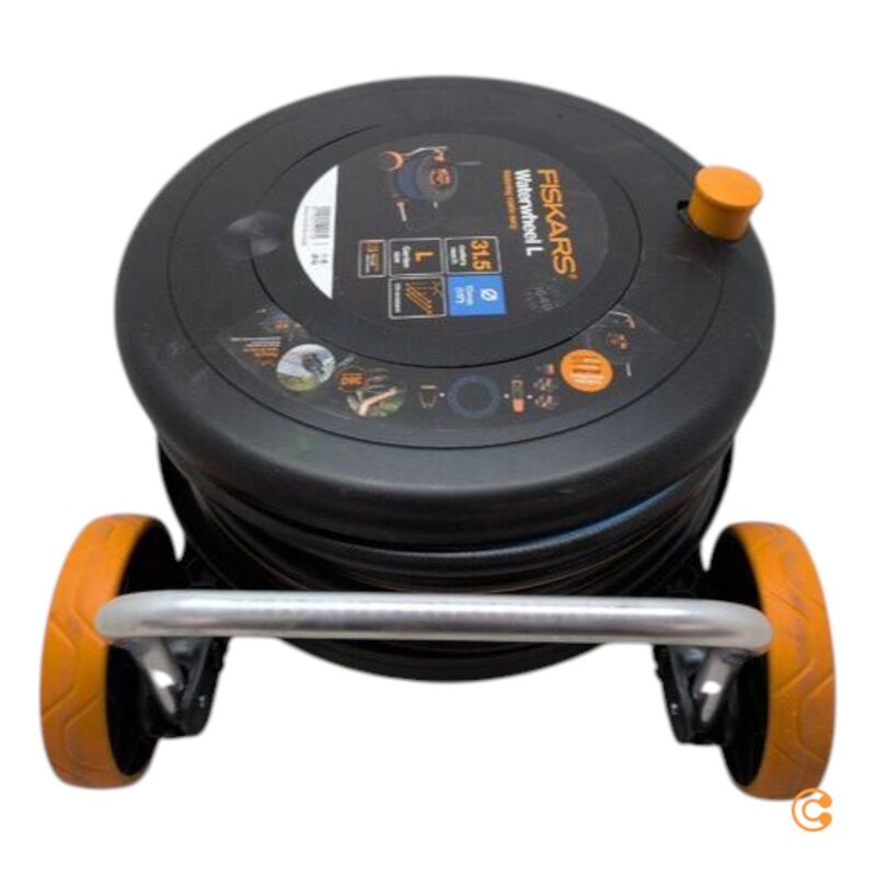 Fiskars Schlauchwagen Gartenbewässerung Easy Watering 30m Kunststoff schwarz - 6411501510174