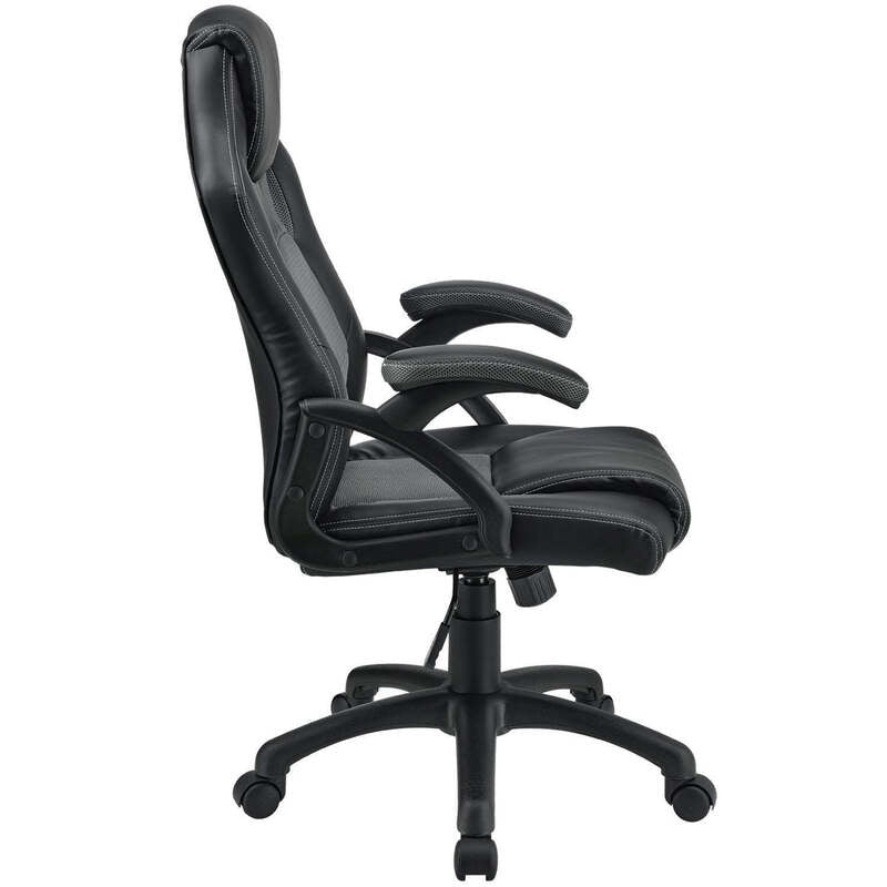 Racing Schreibtischstuhl Montreal ergonomisch verstellbare Rückenlehne grau - 4260304769553
