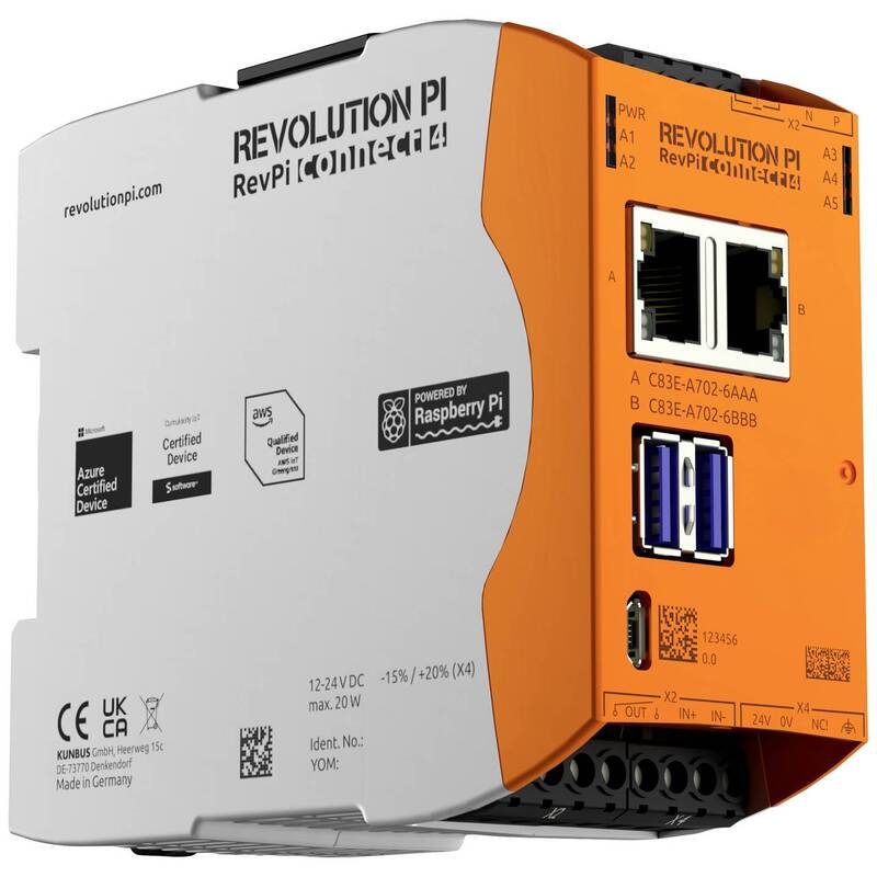 Revolution Pi RevPi Connect 4 PR100376 SPS-Erweiterungsmodul 2GB RAM 8GB eMMC - 4260498391905