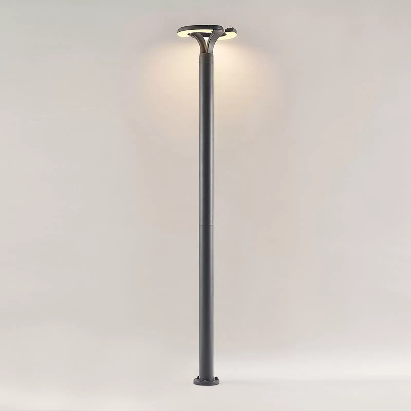 Lindby Außenleuchte Mastleuchte LED Kreis dunkelgrau Aluminium Kunststoff - 4251911734232