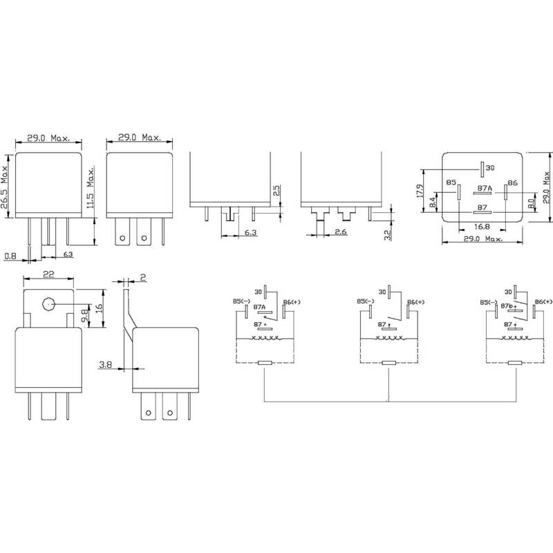 FiC Kfz-Relais Schaltrelais FRC2C-1-DC12V 12V 50A 1 Wechsler 90 STÜCK - 2050000399428