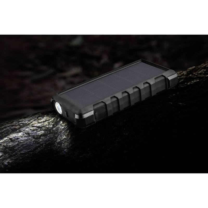 Voltcraft Solar-Powerbank 24000 mAh Akku Ladegerät USB schwarz 3 Ausgänge 6000 - 4053199521562